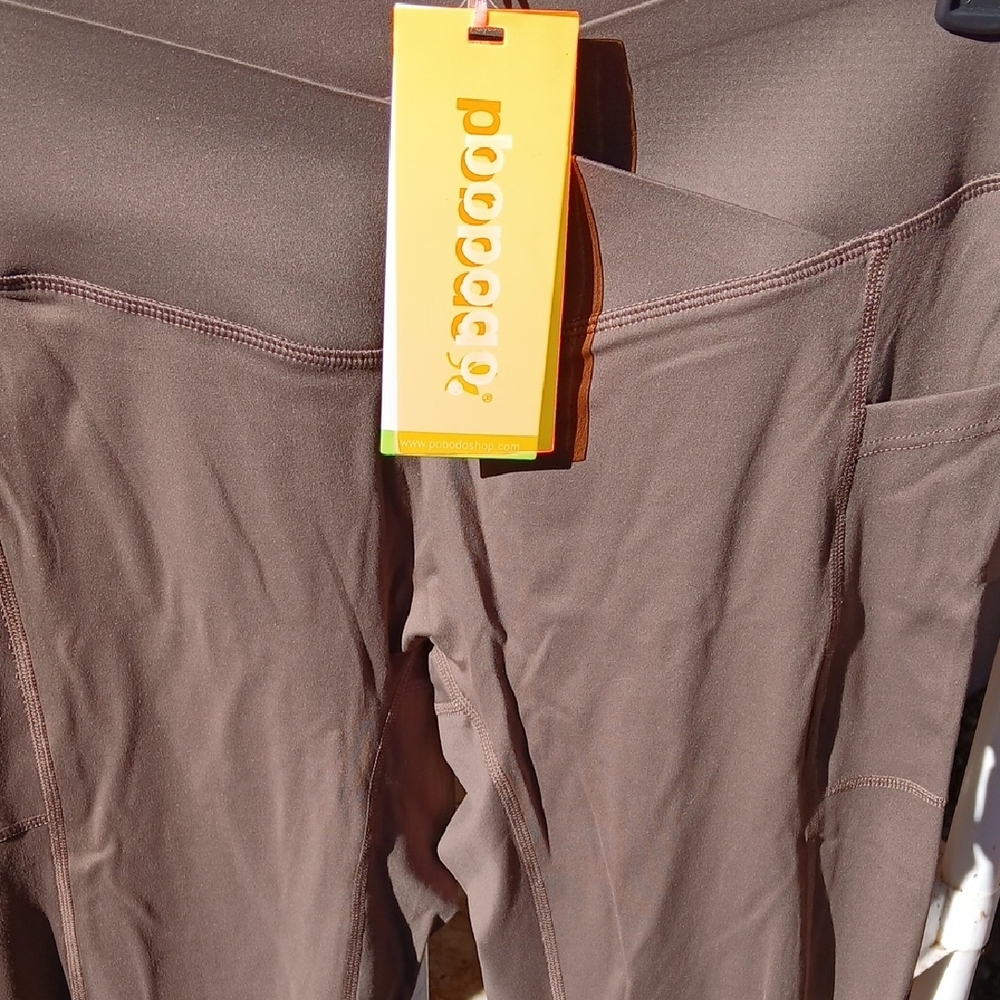 Pobodo Sleek Coffee Color Leggings Never Worn. - Picture 4 of 5